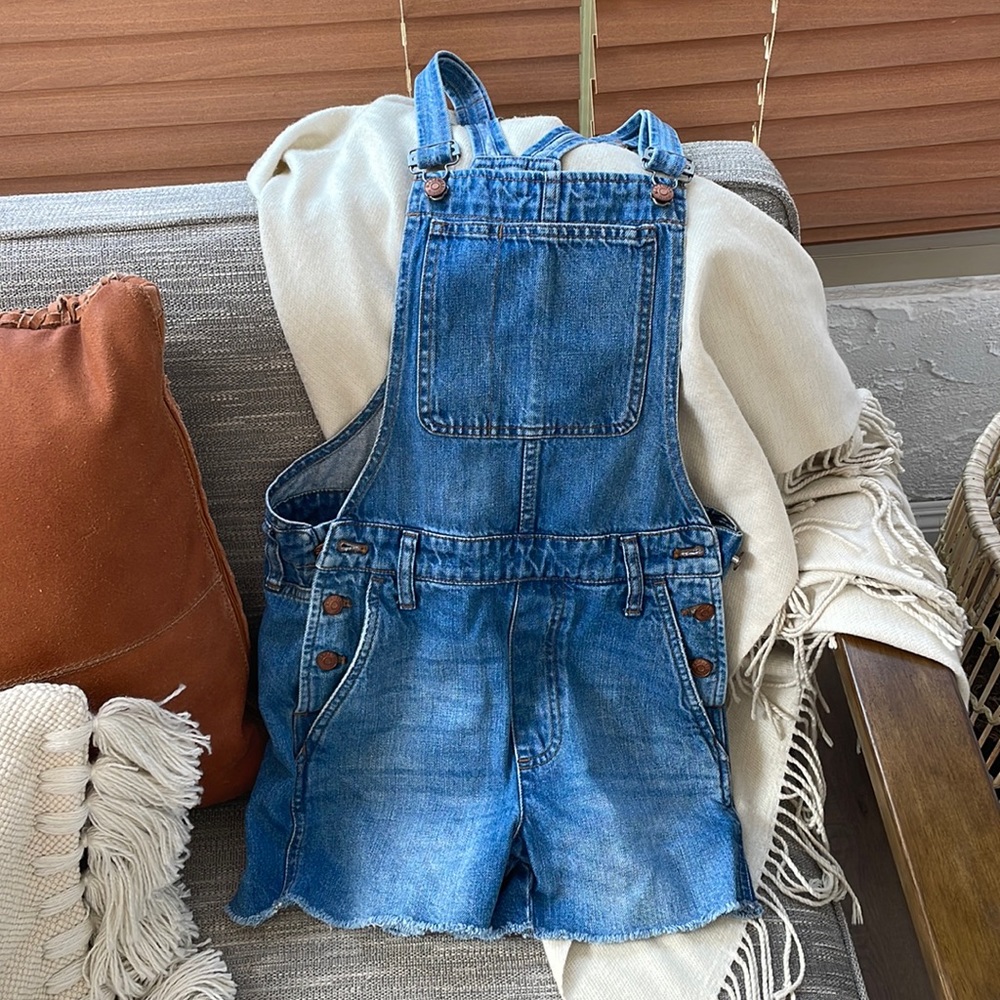 Madewell bib overall denim shortfalls